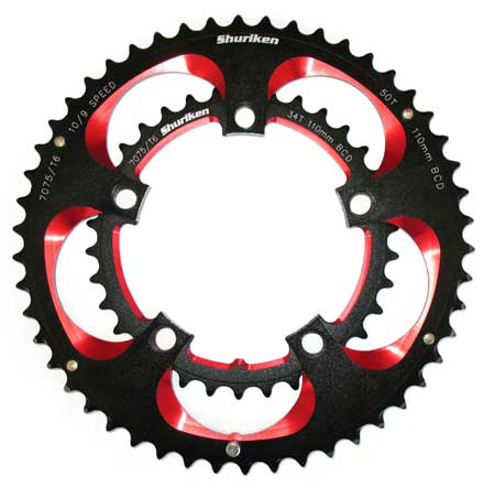 SHURIKEN CHAINBLADES 50/34 B/R (image for) SHURIKEN CHAINBLADES 50/34 B/R