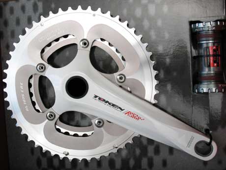 WHITE ALLOY CRANKSET 53/39 grey/silver (image for) WHITE ALLOY CRANKSET 53/39 grey/silver