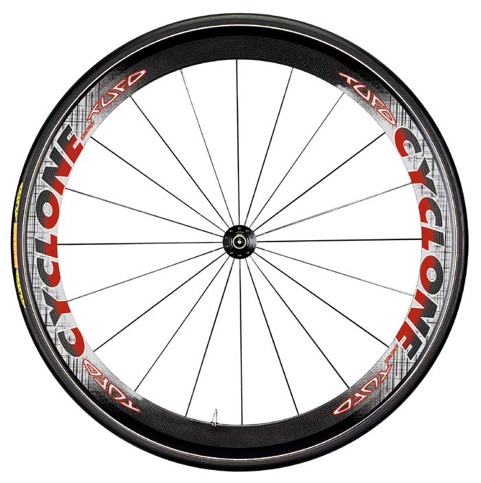 CYCLONE - TUBULAR CARBON WHEELSET CAMPY (image for) CYCLONE - TUBULAR CARBON WHEELSET CAMPY