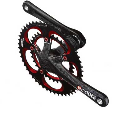 ACCURA CARBON CRANKSET 175 B/R (image for) ACCURA CARBON CRANKSET 175 B/R