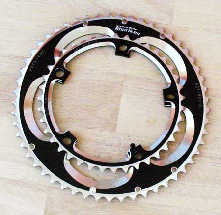 SHURIKEN CHAINBLADES 53/39 POLISHED (image for) SHURIKEN CHAINBLADES 53/39 POLISHED