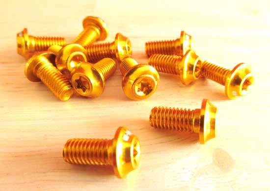 ALLOY ROTOR BOLT SET gold (image for) ALLOY ROTOR BOLT SET gold