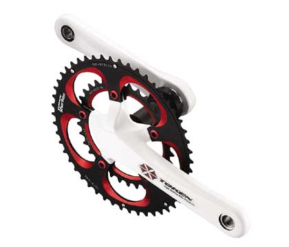 WHITE CARBON COMPACT CRANKSET 170 (image for) WHITE CARBON COMPACT CRANKSET 170