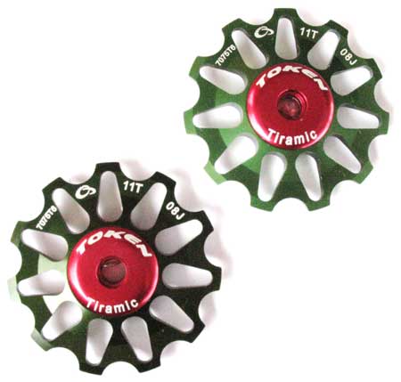 REAR DERAILLEUR PULLEY SET green S (image for) REAR DERAILLEUR PULLEY SET green S